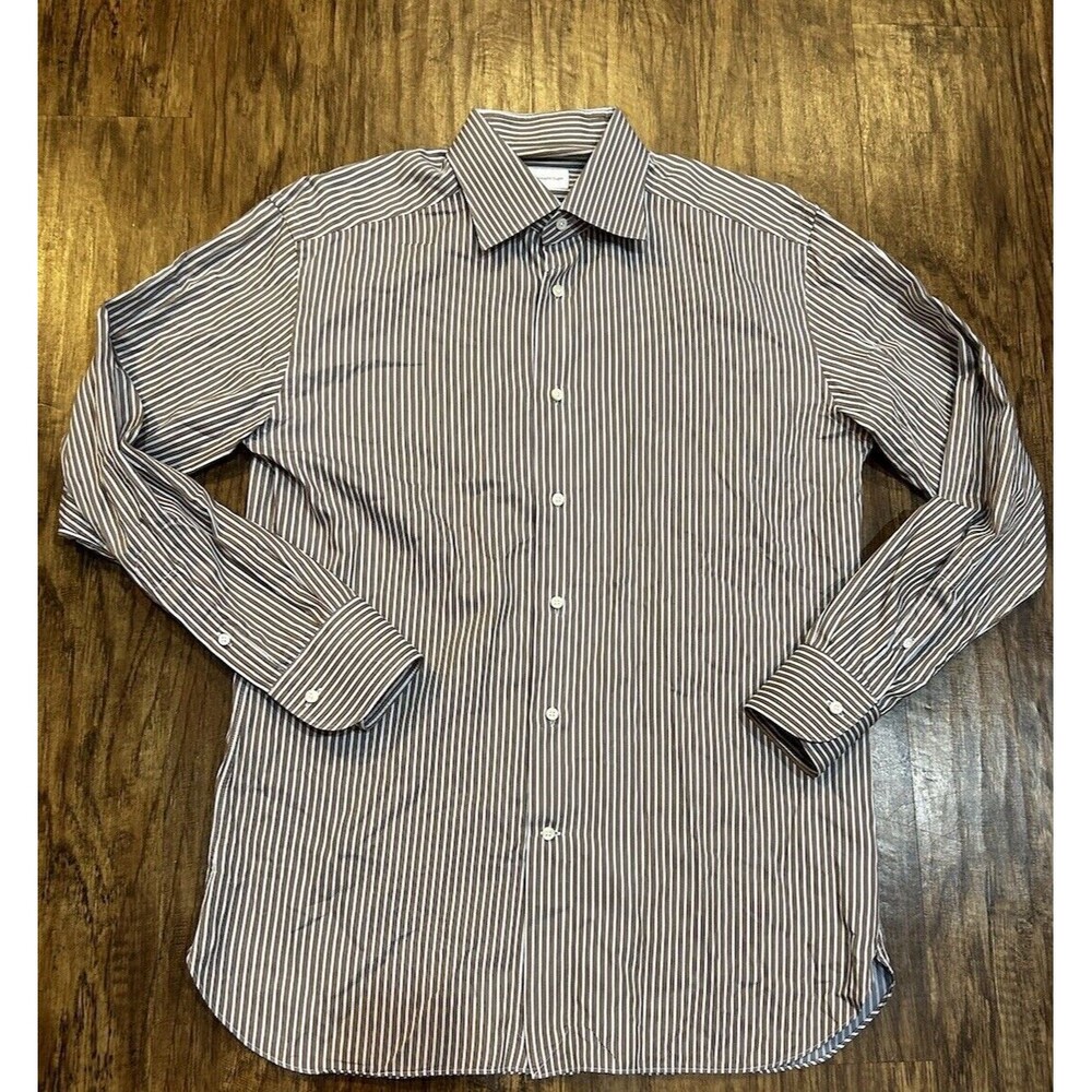 Ermenegildo Zegna Button-down Shirt Men’s 41/16 Large Striped Dress Shirt